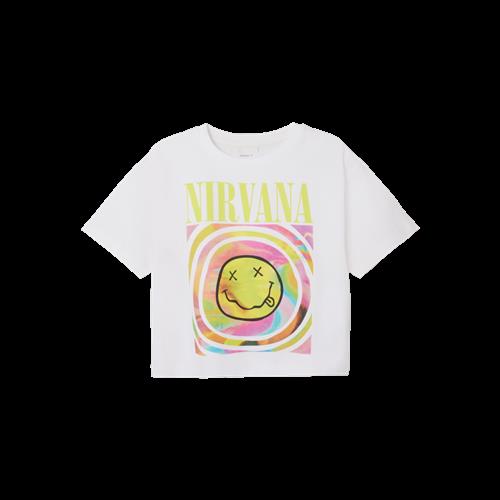 NAME IT Boxy Nirvana T-Shirt Faxa Bright White