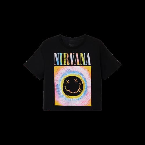 NAME IT Boxy Nirvana T-Shirt Faxa Black