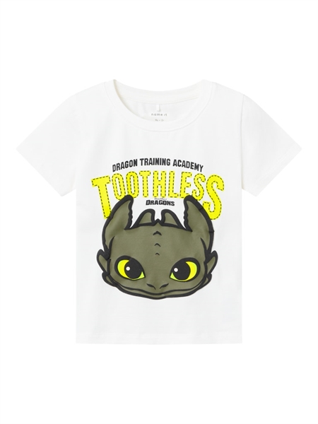 Se NAME IT Dragon T-shirt Apron Bright White hos SmartKidz