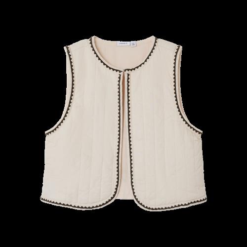 NAME IT Kort Vest Hifine Oatmeal