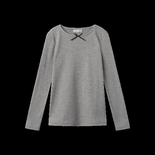 NAME IT Langærmet Bluse Fionea Grey Melange