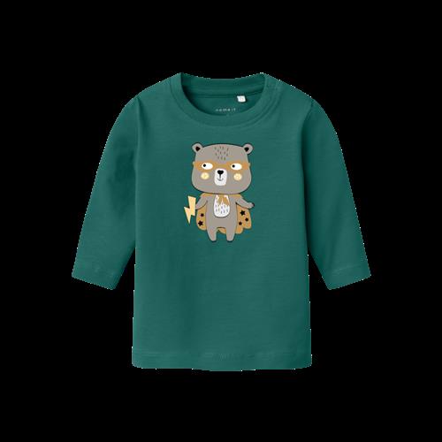 Se NAME IT Langærmet Bluse Vacion Antique Green hos SmartKidz