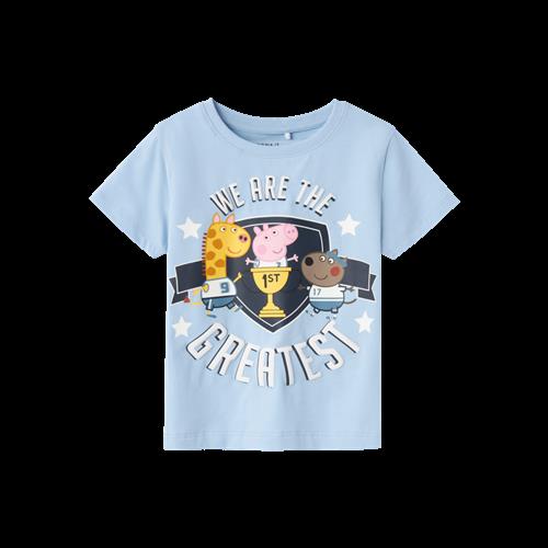 Se NAME IT Gustav Gris T-shirt Mikhail Chambray Blue hos SmartKidz