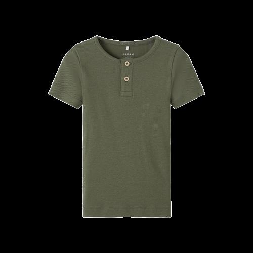 NAME IT Modal T-Shirt Kab Dusty Olive Melange
