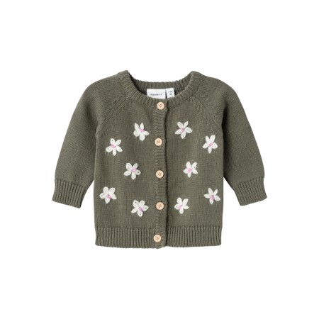 Se NAME IT Strik Cardigan Neflow Mulled Basil hos SmartKidz