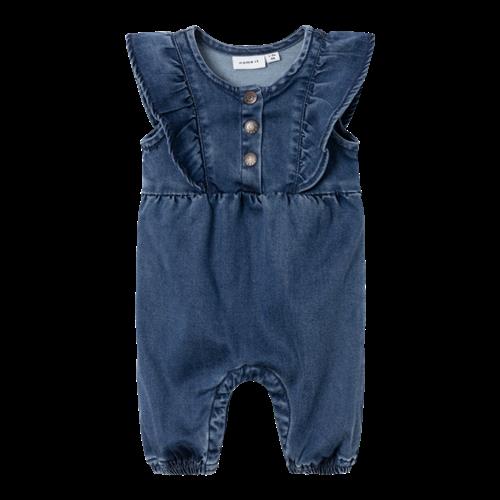 Se NAME IT Kortærmet Heldragt Asta Dark Blue Denim hos SmartKidz