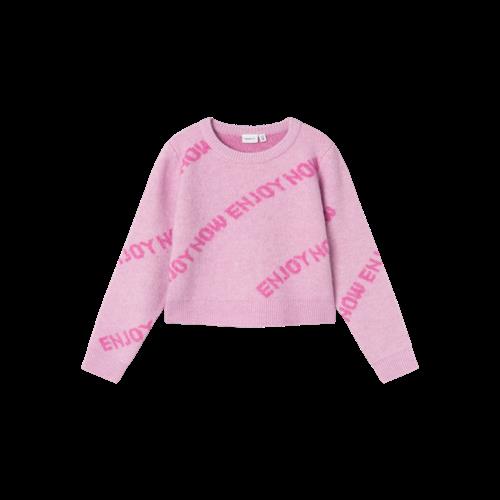 Se NAME IT Kort Striktrøje Niword Pastel Lavender hos SmartKidz