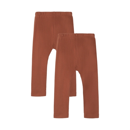 Se LIL ATELIER 2-Pak Leggings Gago Baked Clay hos SmartKidz