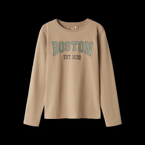 NAME IT Langærmet Bluse Vux Weathered Teak Boston