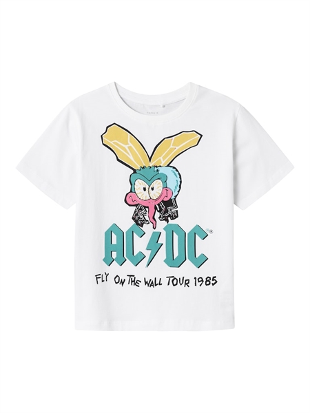 Se NAME IT ACDC T-Shirt Adawolf Bright White hos SmartKidz