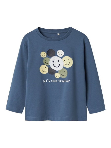 Se NAME IT Langærmet Bluse Shine China Blue hos SmartKidz