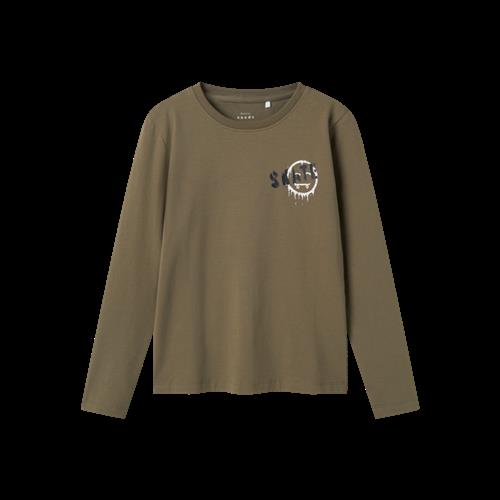 Se NAME IT Langærmet Bluse Vux Dusty Olive hos SmartKidz