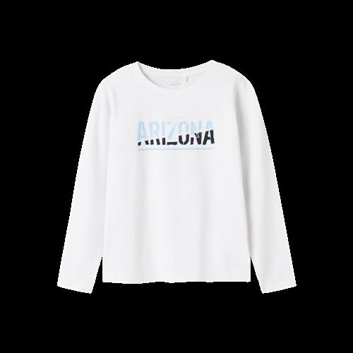NAME IT Langærmet Bluse Vux Bright White Arizona