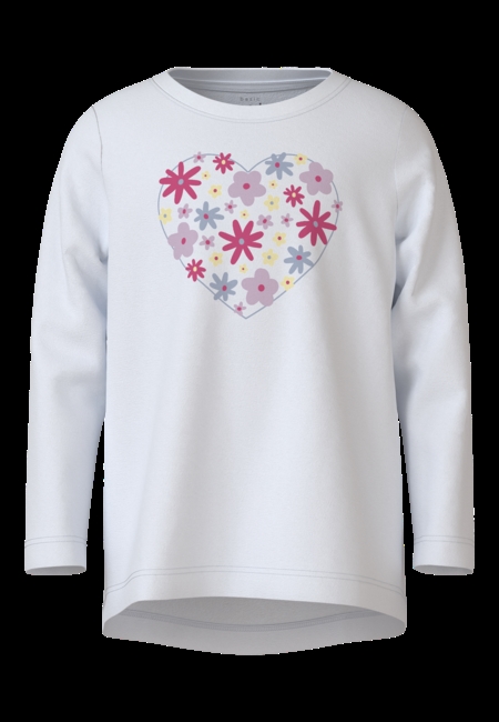 Se NAME IT Langærmet Løs Bluse Violet Bright White hos SmartKidz