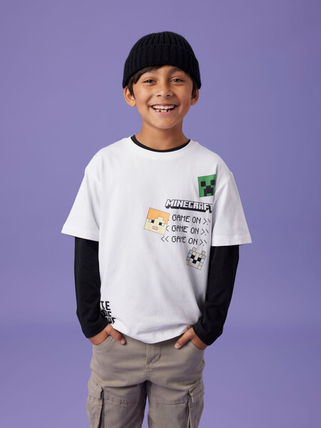 Se NAME IT Minecraft T-shirt Jafar Bright White hos SmartKidz