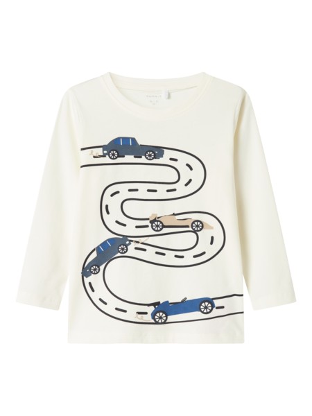 Se NAME IT Langærmet Bluse Borris Cloud Dancer hos SmartKidz