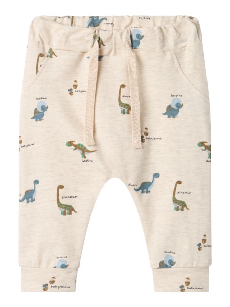 NAME IT Baby Bukser Dinos Peyote Melange
