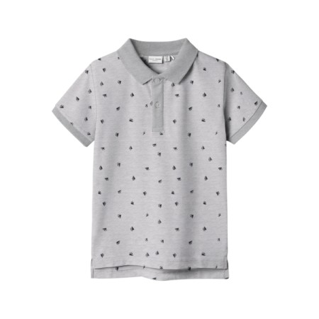 Se NAME IT Polo T-Shirt Volo Light Grey Melange hos SmartKidz