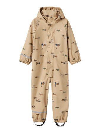Se NAME IT Fleece Regn Dragt Dry10 White Pepper Small City hos SmartKidz