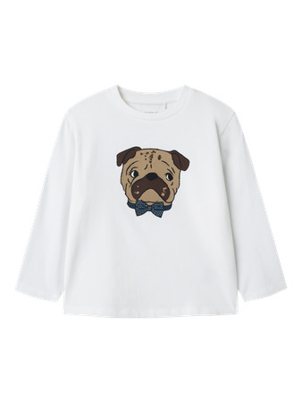 Se NAME IT Langærmet Bluse Ralle Bright White hos SmartKidz