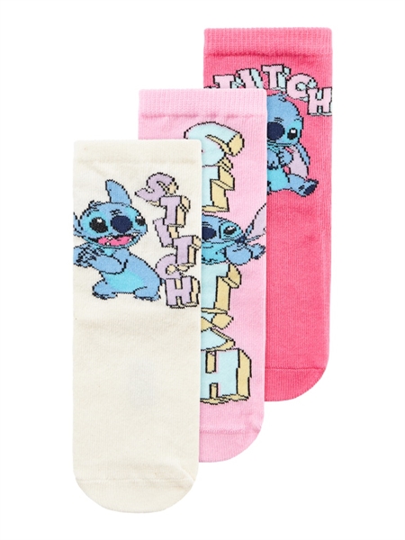 Se NAME IT Stitch 3-Pak Strømper Pink Frosting hos SmartKidz