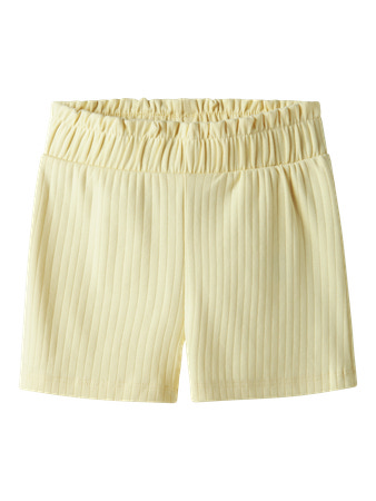 NAME IT Rib Shorts Surajali Pastel Yellow