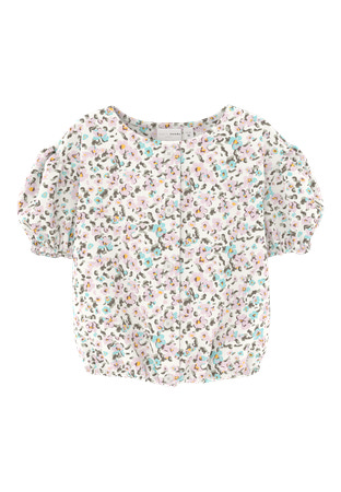 NAME IT Kortærmet Top Velma Bright White