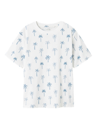 Se NAME IT T-shirt Valther Bright White Palm Trees hos SmartKidz