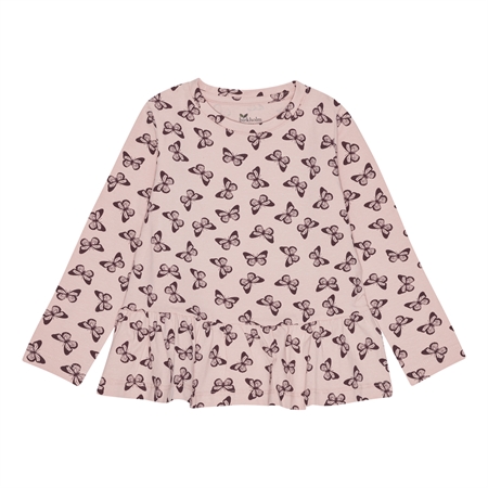 BIRKHOLM Peplum Bluse Sommerfugle