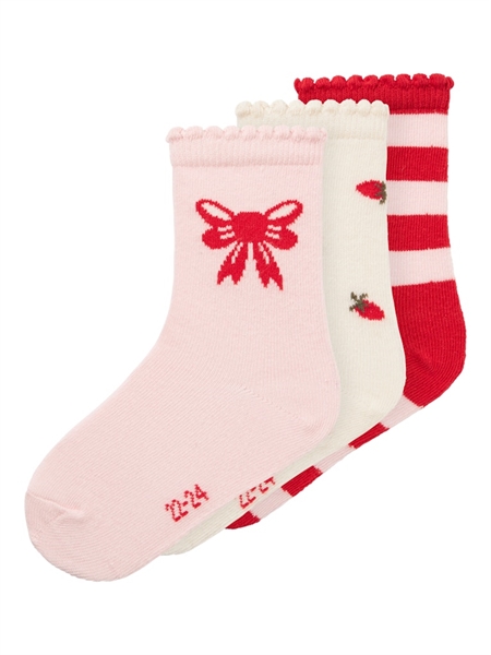 Se NAME IT 3-Pak Strømper Futti Cloud Dancer hos SmartKidz