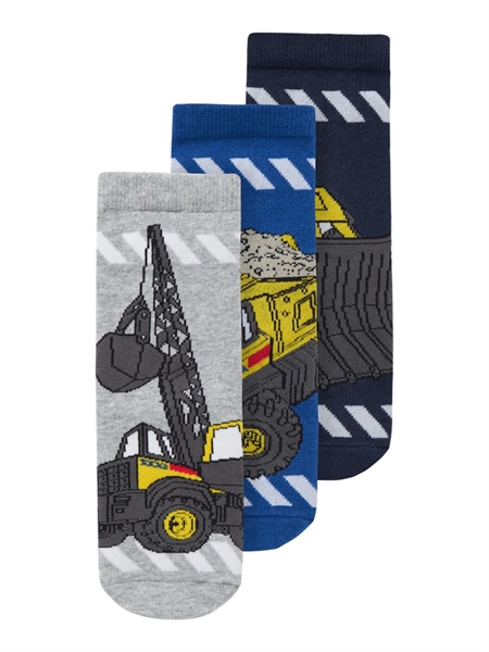 Se NAME IT 3-Pak Tonka Strømper Navy Blaze hos SmartKidz