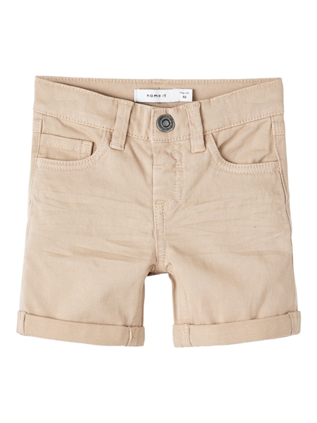 Se NAME IT Twill Shorts Silas Isak Island Fossil hos SmartKidz