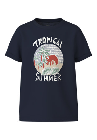 Se NAME IT T-shirt Vux Navy Blazer Tropical Summer hos SmartKidz