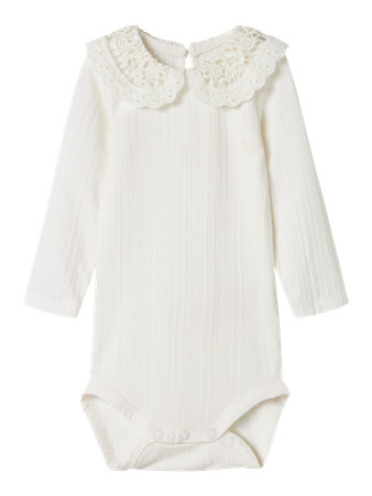 Se NAME IT Langærmet Body Fioline Bright White hos SmartKidz