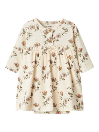 LIL ATELIER Body Kjole Gavo Ens Turtledove Flowers