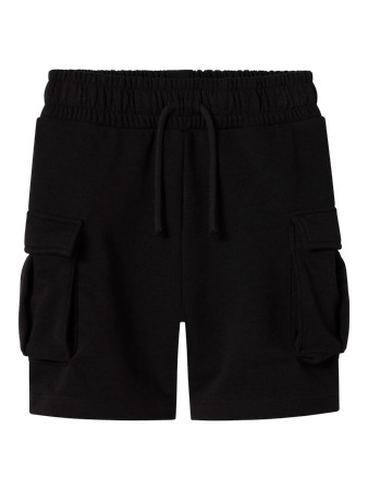 Se NAME IT Sweat Cargo Shorts Ollie Black hos SmartKidz