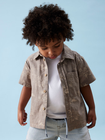 NAME IT Kortærmet Skjorte Hestern Walnut