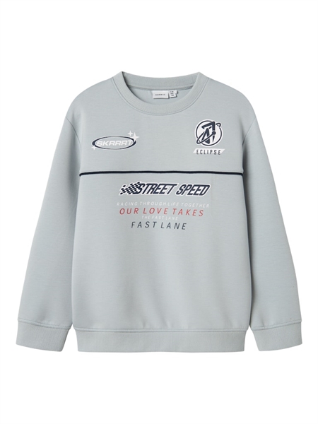 Se NAME IT Sweatshirt Histu Pearl Blue hos SmartKidz