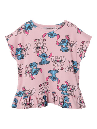 Se NAME IT Stitch Rib T-shirt Asbina Cameo Pink hos SmartKidz