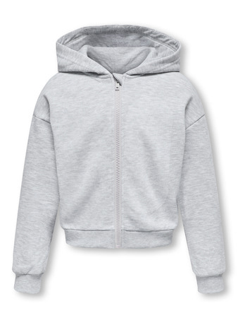 Se ONLY KIDS Zip Hoodie Kogfave Light Grey Melange hos SmartKidz