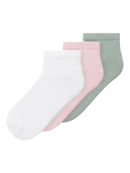 Se NAME IT 3-Pak Ankel Strømper Vira Aqua Gray Ballerina hos SmartKidz