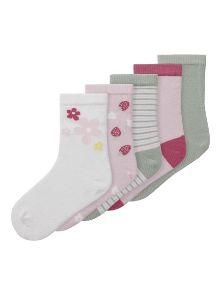 Se NAME IT 5-Pak Strømper Vinni Bright White Flowers hos SmartKidz
