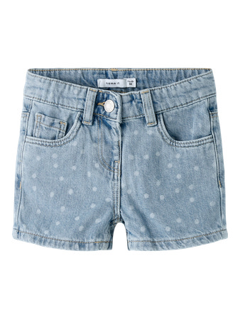 Se NAME IT Denim Shorts Rose Light Blue Denim Dots hos SmartKidz
