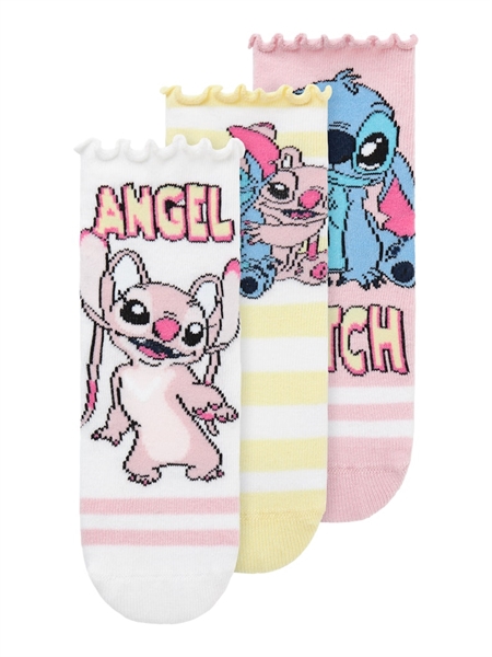 Se NAME IT Stitch 3-Pak Strømper Asara Cameo Pink hos SmartKidz