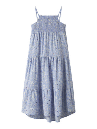 Se NAME IT Strop Kjole Vinaya Serenity White Flower hos SmartKidz