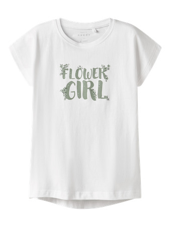 Se NAME IT T-shirt Vigea Bright White Flower Girl hos SmartKidz