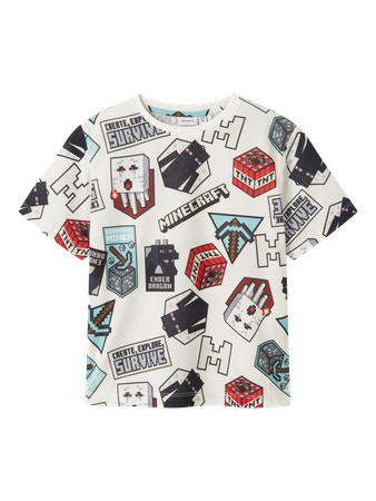 Se NAME IT T-shirt Minecraft Map Bright White hos SmartKidz