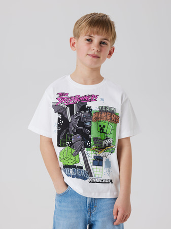 NAME IT Minecraft T-shirt Jahi Bright White