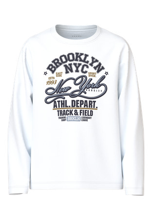 Se NAME IT Bluse Vagno Bright White Track Field hos SmartKidz