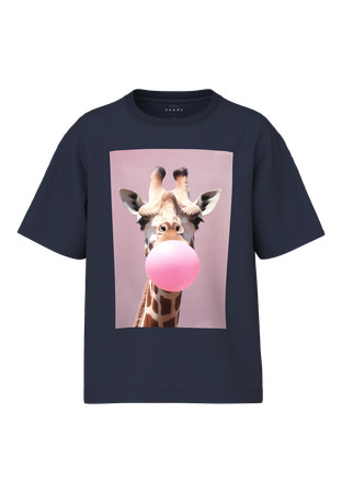 NAME IT T-shirt Votea Navy Blazer Giraffe